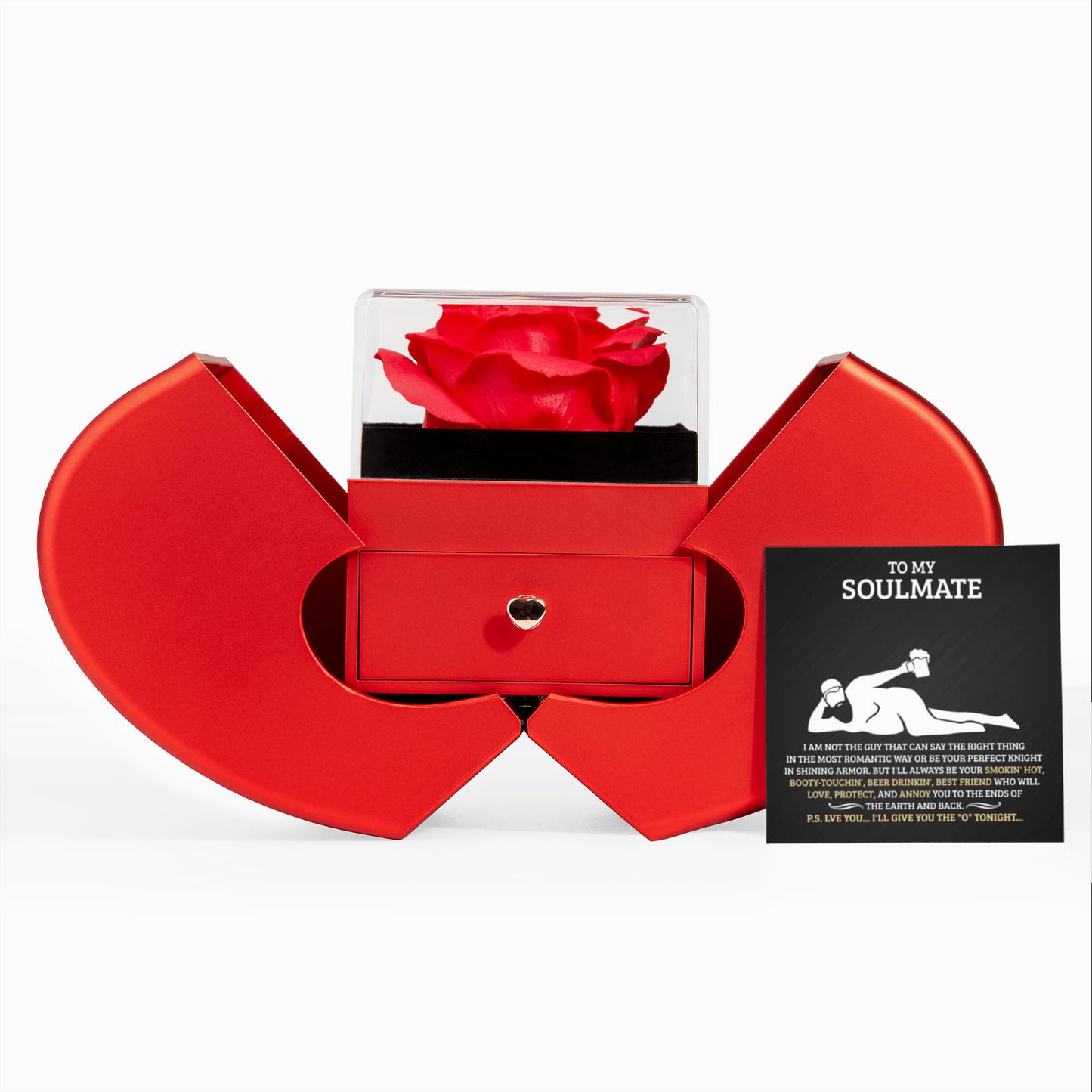 SOULMATE SMOKIN KNOT HEART ROSE BOX