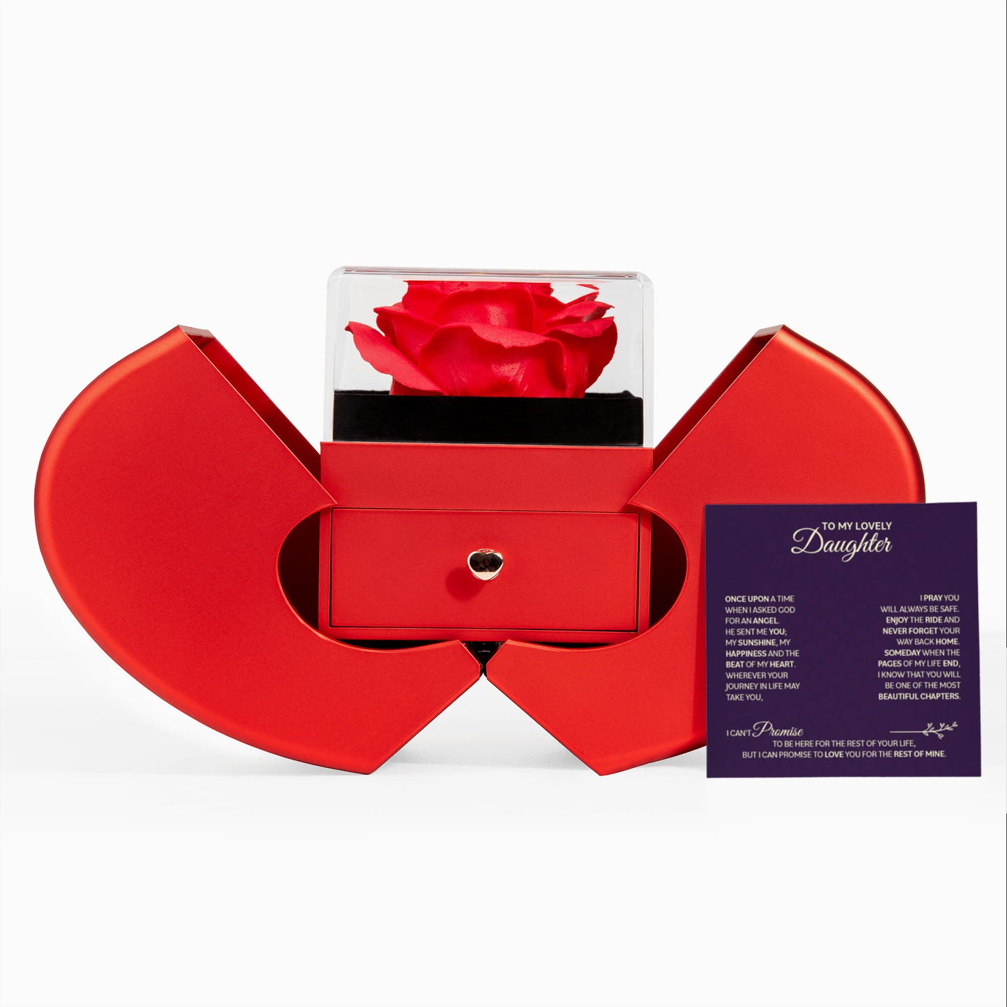 TO MY DAUGHTER CHAPTERS KNOT HEART ROSE BOX
