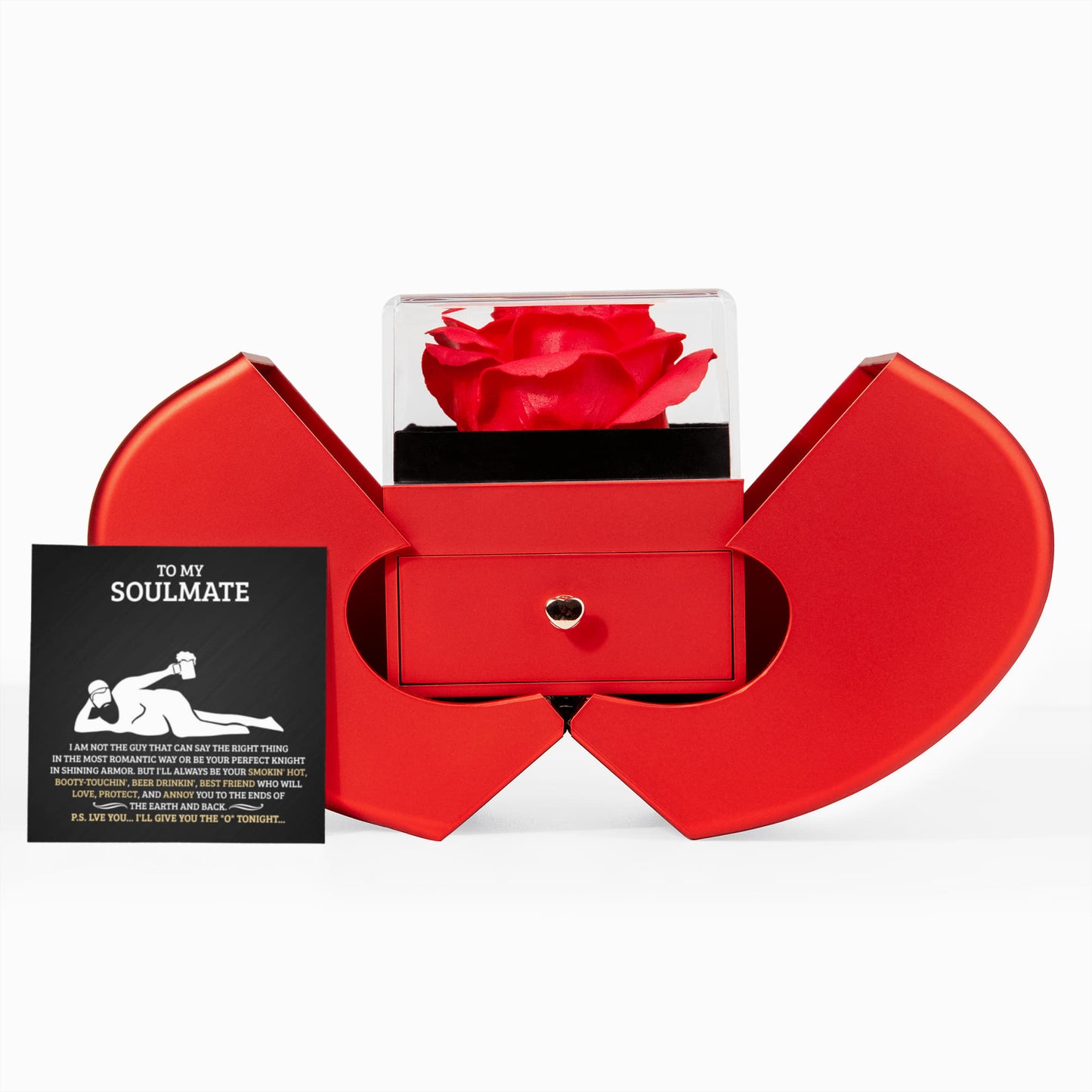 SOULMATE SMOKIN KNOT HEART ROSE BOX