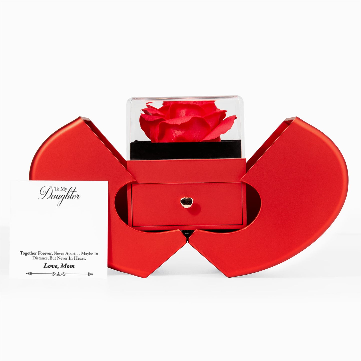 TO MY DAUGHTER INFINITY KNOT HEART ROSE BOX
