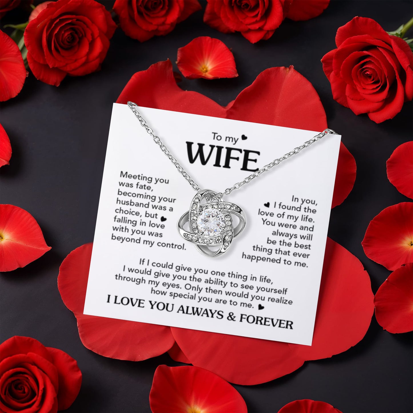 Love Knot Necklace - Choice Forever with Rose Box