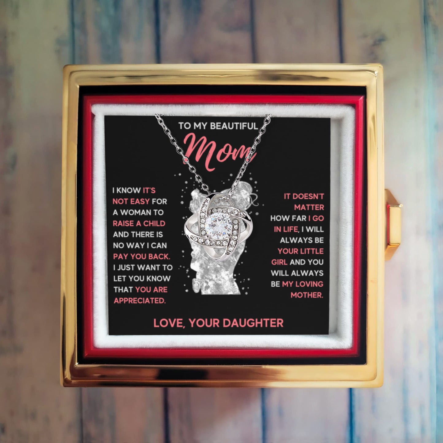 To My Mom For All - Little Girl Black - Rose Box