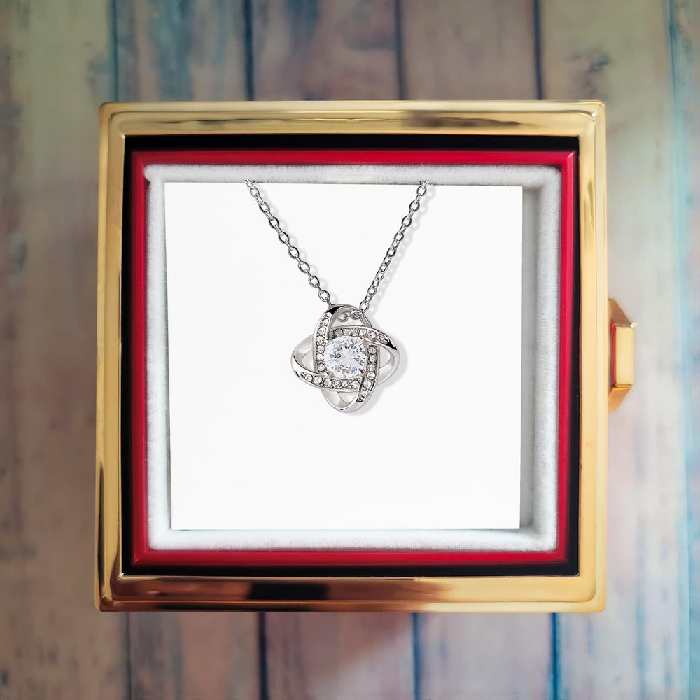 Little Boy Blue Love Knot with Rotating Rose Gift Box
