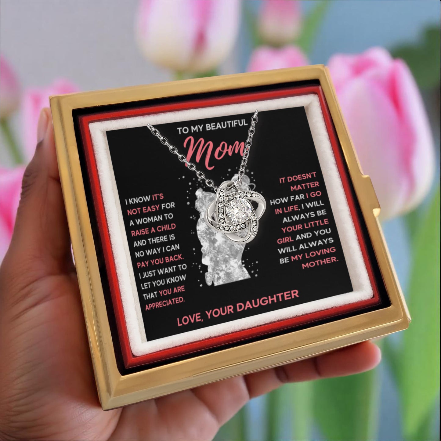 To My Mom For All - Little Girl Black - Rose Box
