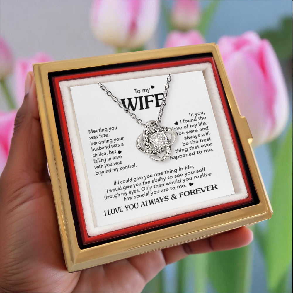 Love Knot Necklace - Choice Forever with Rose Box