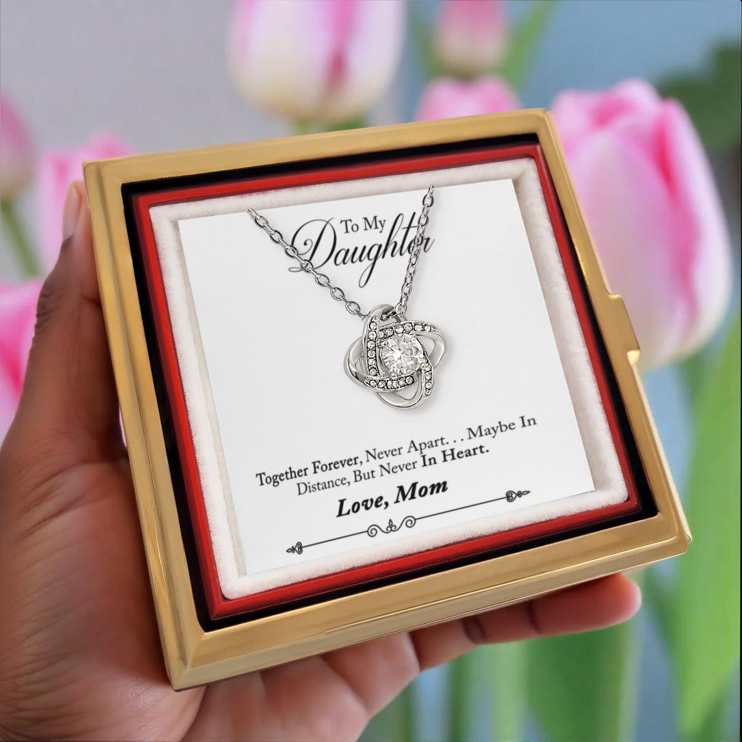 In Heart Infinity - Daughter Birthday Necklace with Rose Box