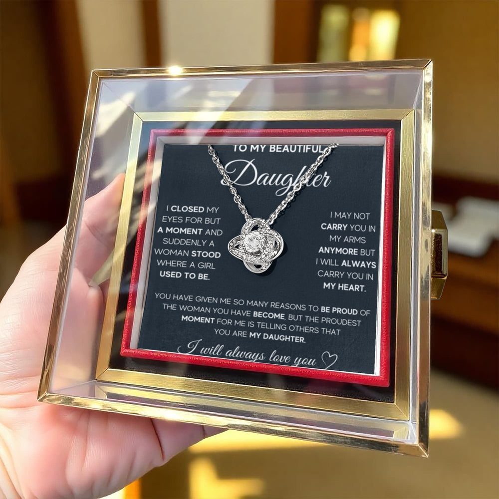 Proud Knot - Daughter Birthday Necklace with Rose Box