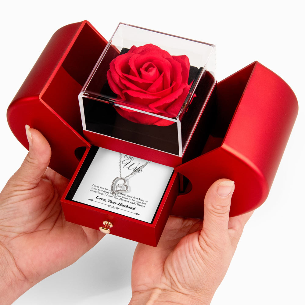 TO MY WIFE LAST EVERYTHING FOREVER HEART ROSE BOX