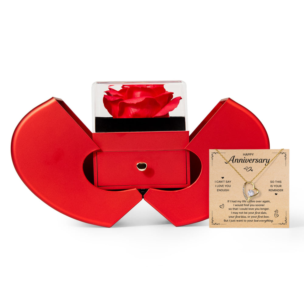 ANNIVERSARY FOREVER HEART ROSE BOX