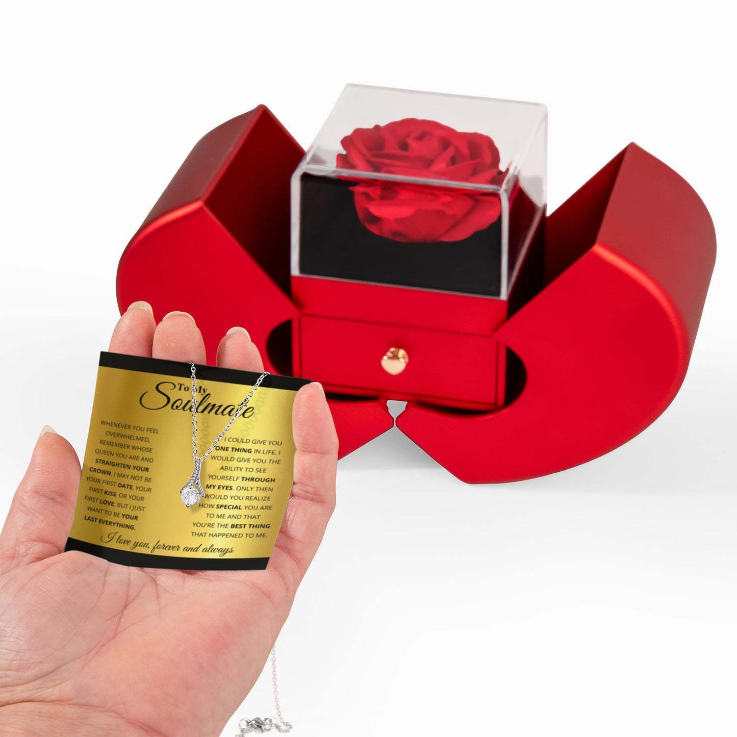 SOULMATE GOLD ALLURING HEART ROSE BOX