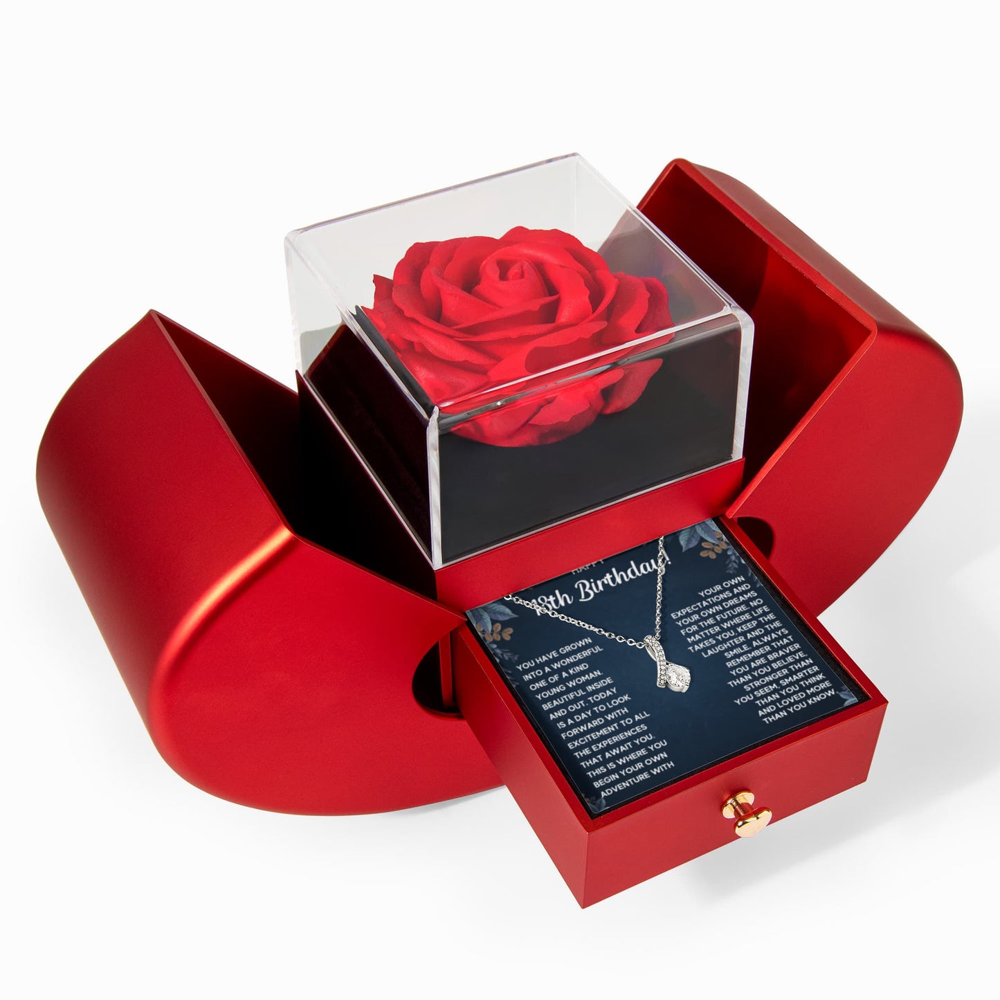 18TH BIRTHDAY DREAMS ALLURING NECKLACE HEART BOX GIFT SET