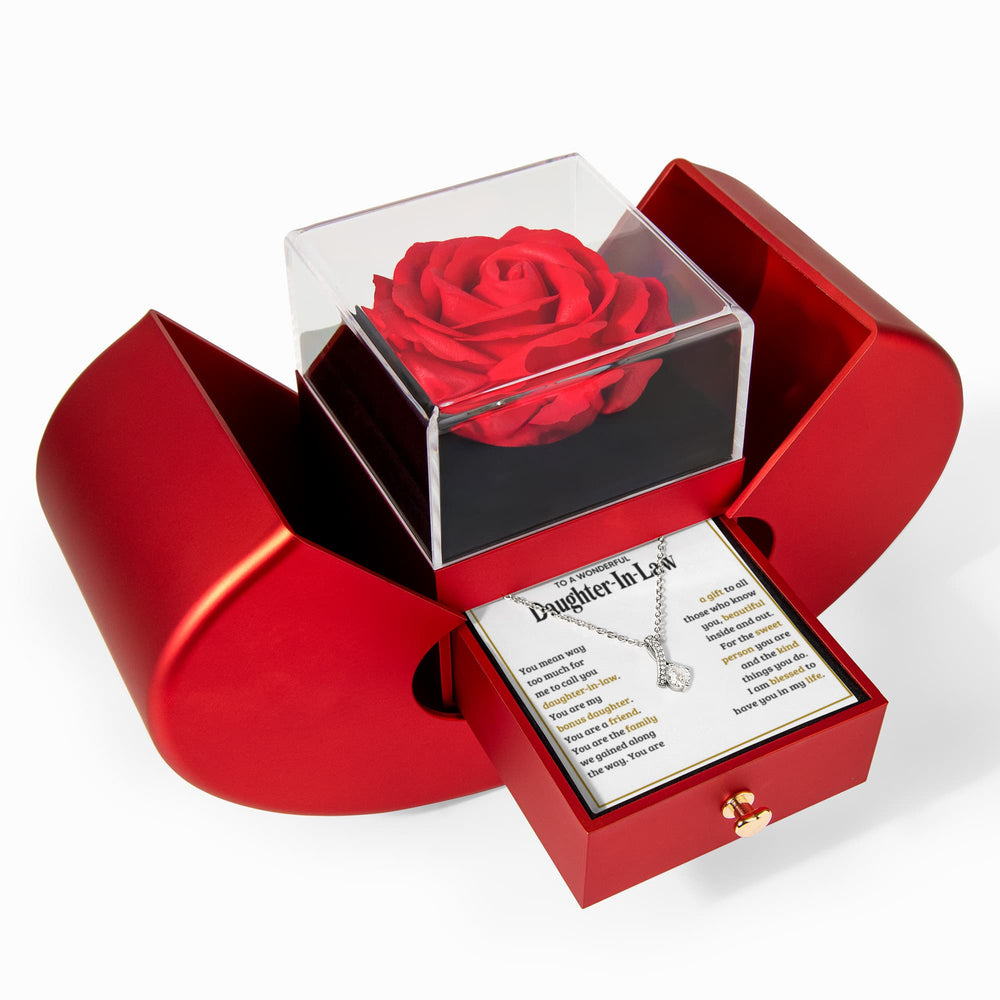 TO MY DAUGHTER IN LAW SWEET PERSON ALLURING BEAUTY NECKLACE HEART GIFT SET