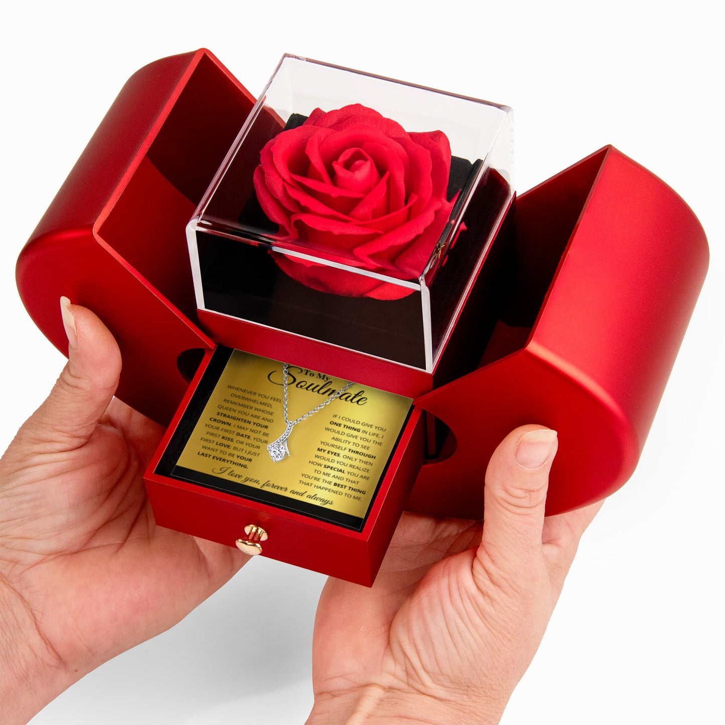 SOULMATE GOLD ALLURING HEART ROSE BOX