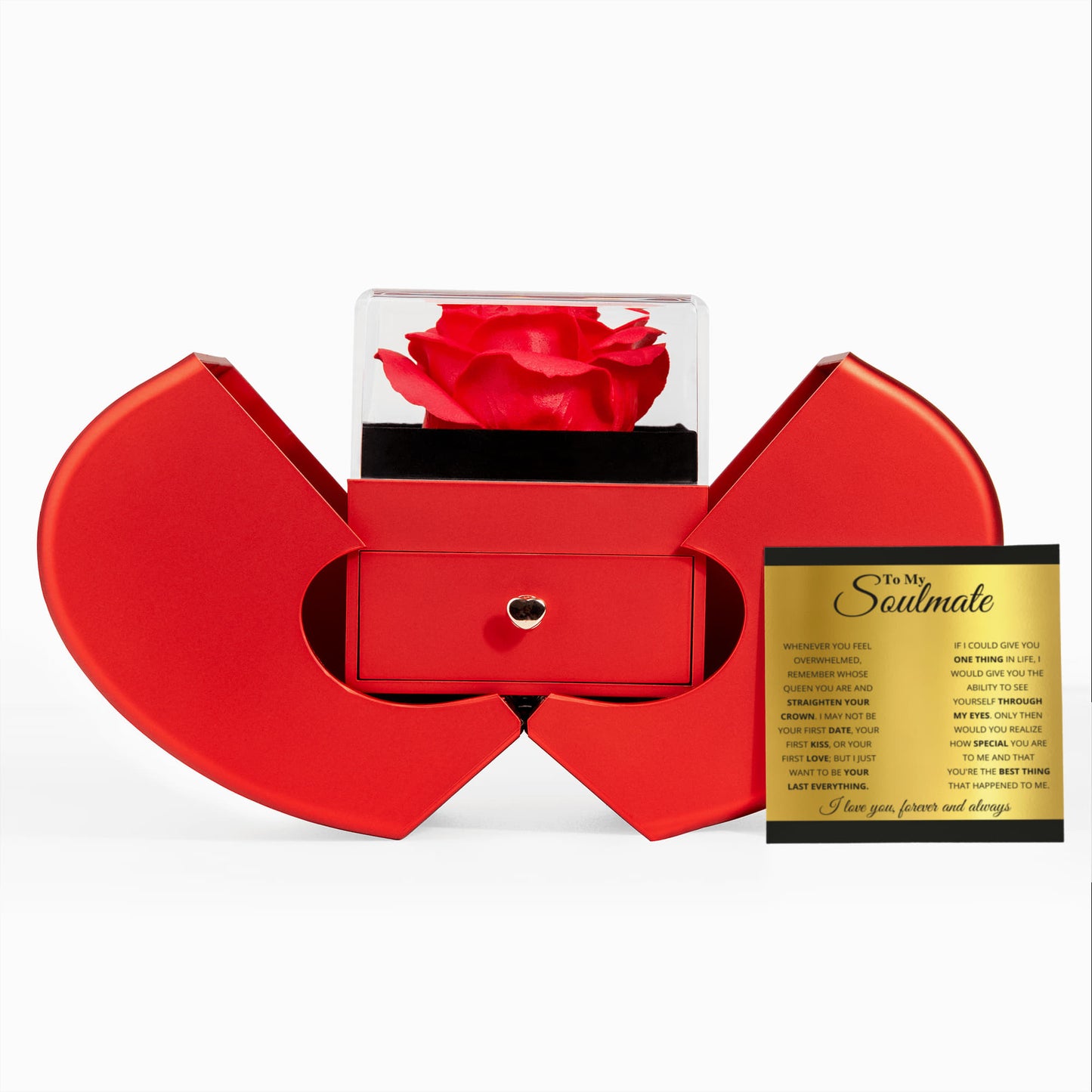SOULMATE GOLD ALLURING HEART ROSE BOX