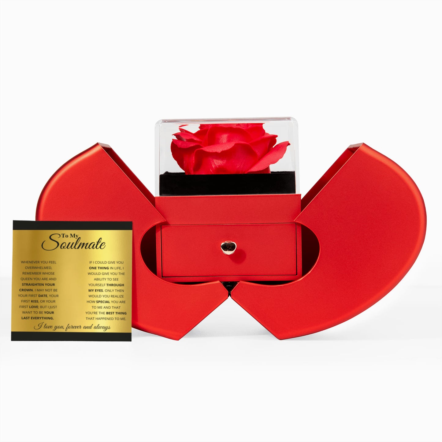 SOULMATE GOLD ALLURING HEART ROSE BOX