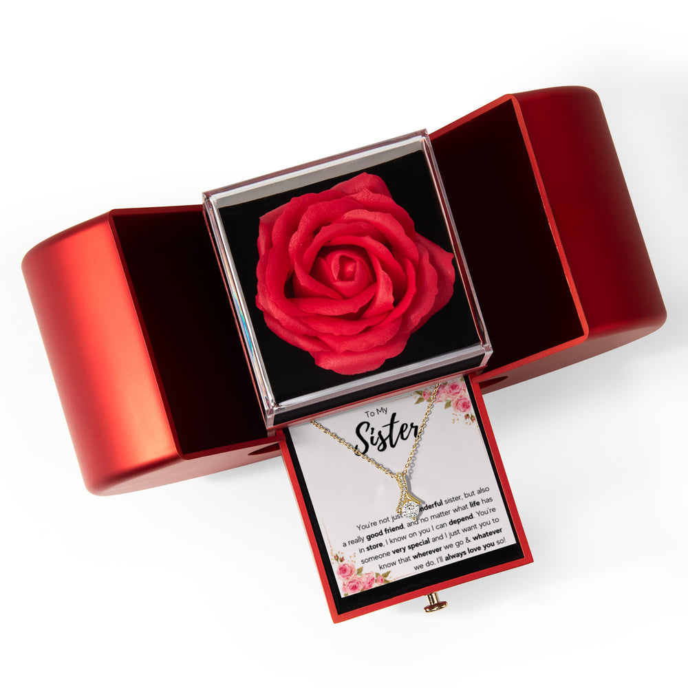 TO MY SISTER LOVE YOU SO ALLURING NECKLACE HEART BOX GIFT SET