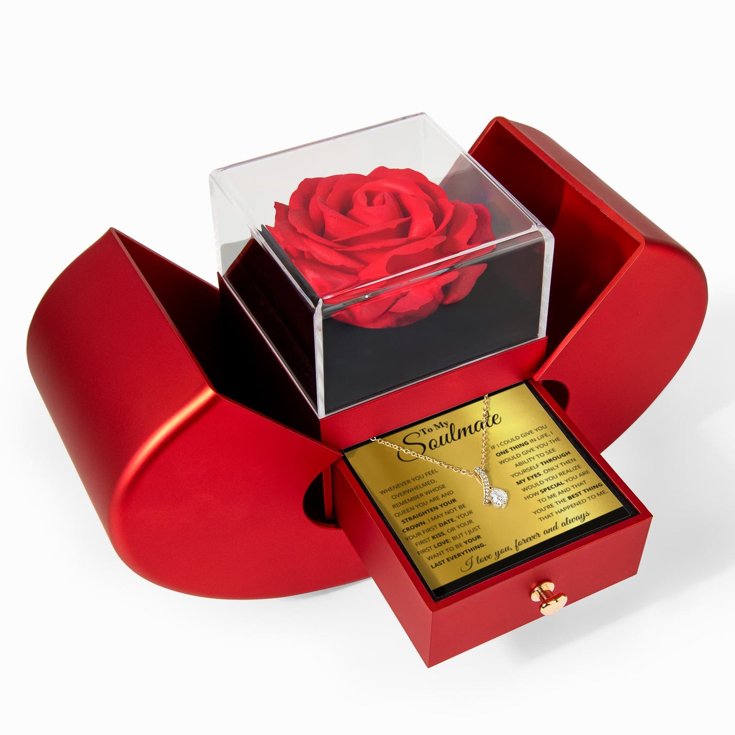 SOULMATE GOLD ALLURING HEART ROSE BOX