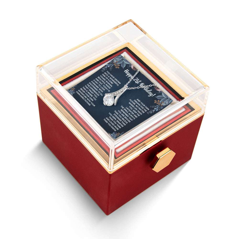 21ST BIRTHDAY DREAMS ALLURING NECKLACE ROSE BOX GIFT SET