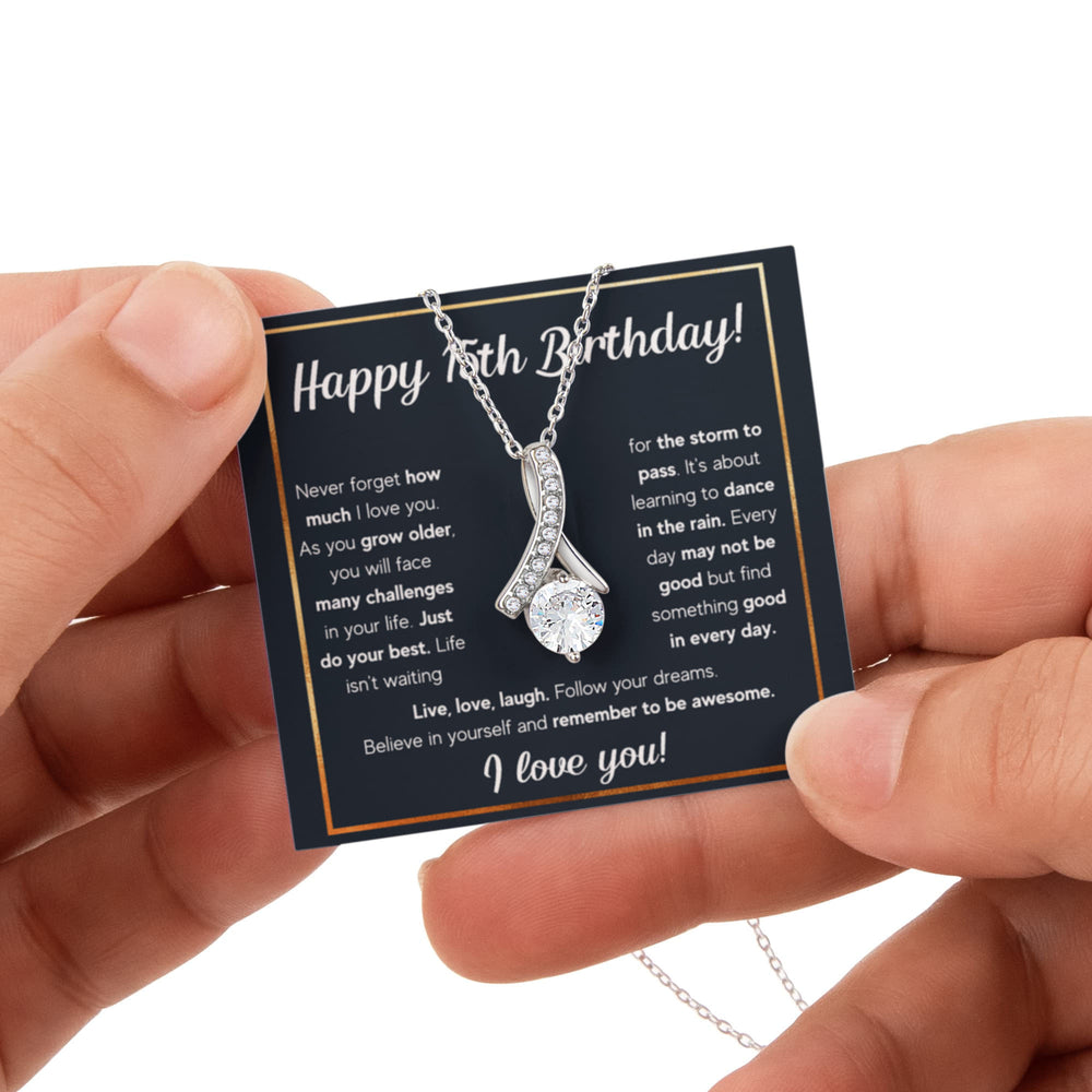 HAPPY 15TH BIRTHDAY RAIN ALLURING NECKLACE ROSE BOX GIFT SET