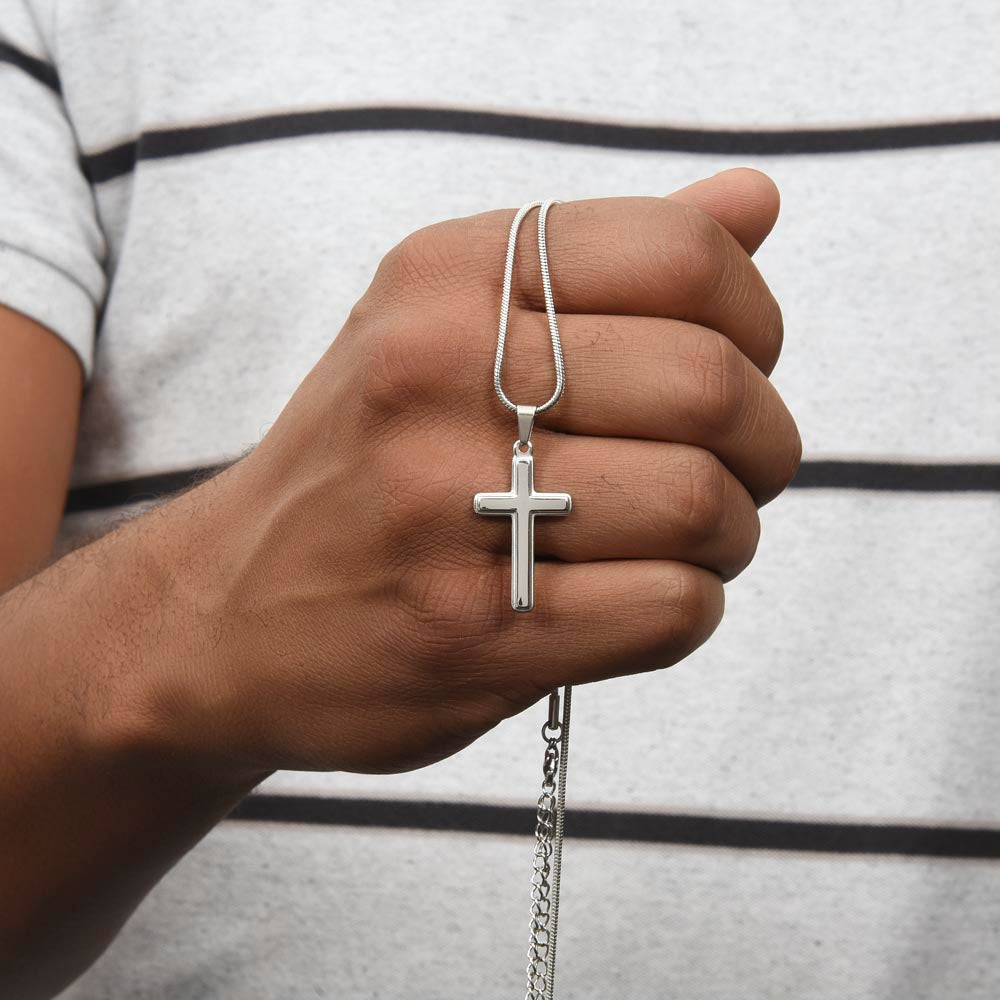 TO MY DEAREST GRANDSON CHAPTERS CROSS NECKLACE GIFT SET