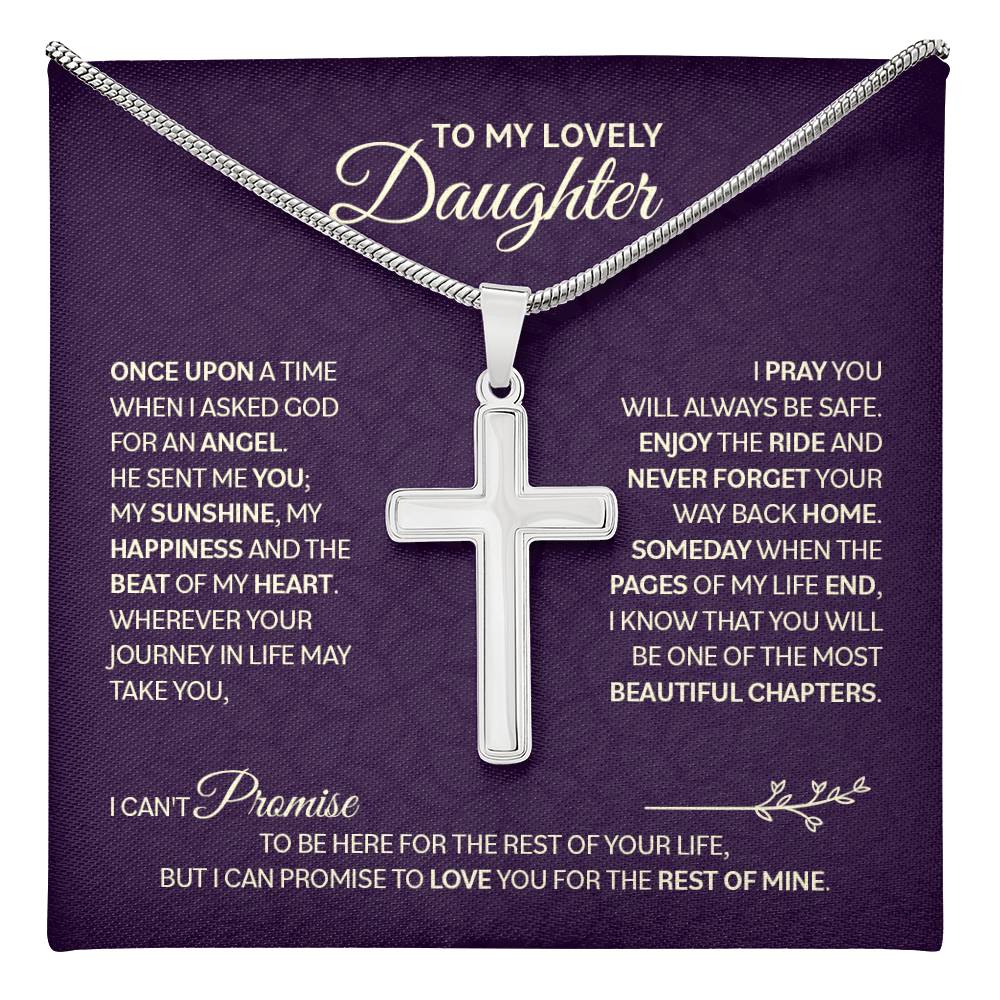 TO MY DAUGHTER SUNSHINE CROSS NECKLACE