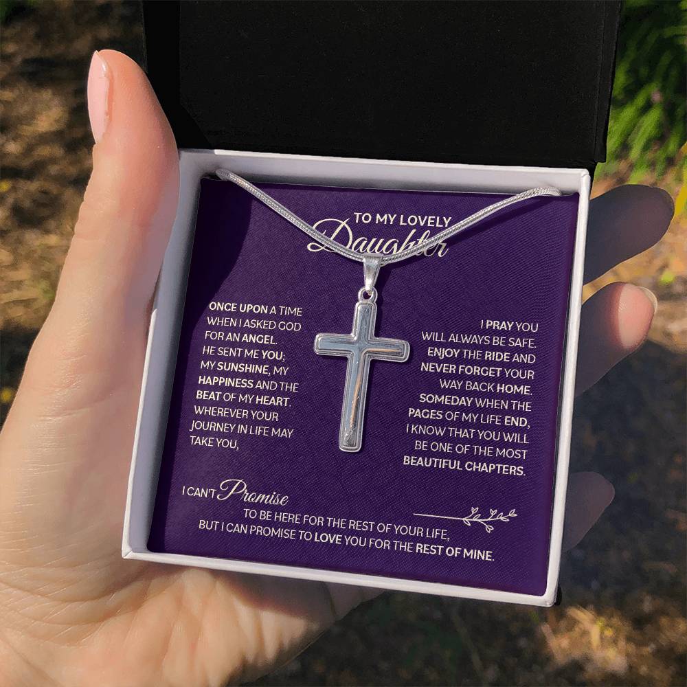 TO MY DAUGHTER SUNSHINE CROSS NECKLACE