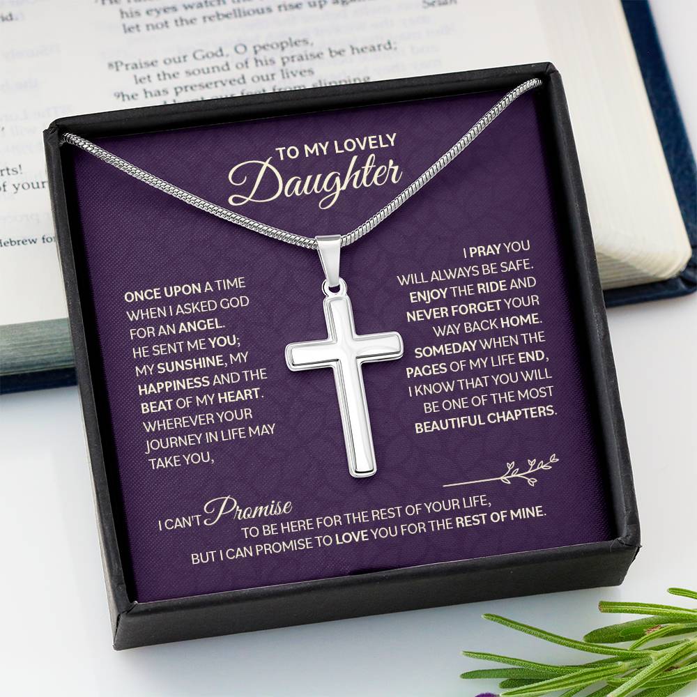 TO MY DAUGHTER SUNSHINE CROSS NECKLACE