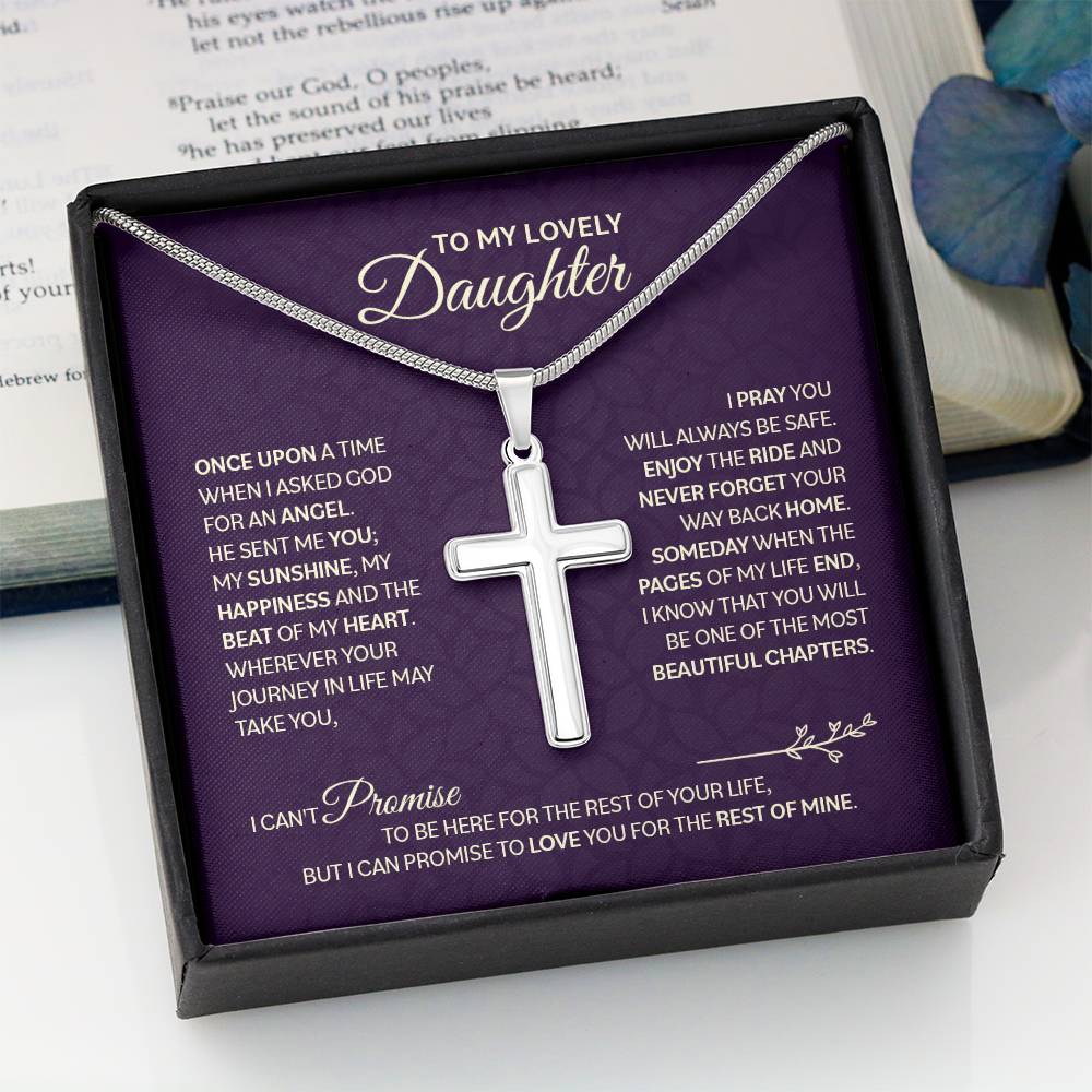 TO MY DAUGHTER SUNSHINE CROSS NECKLACE