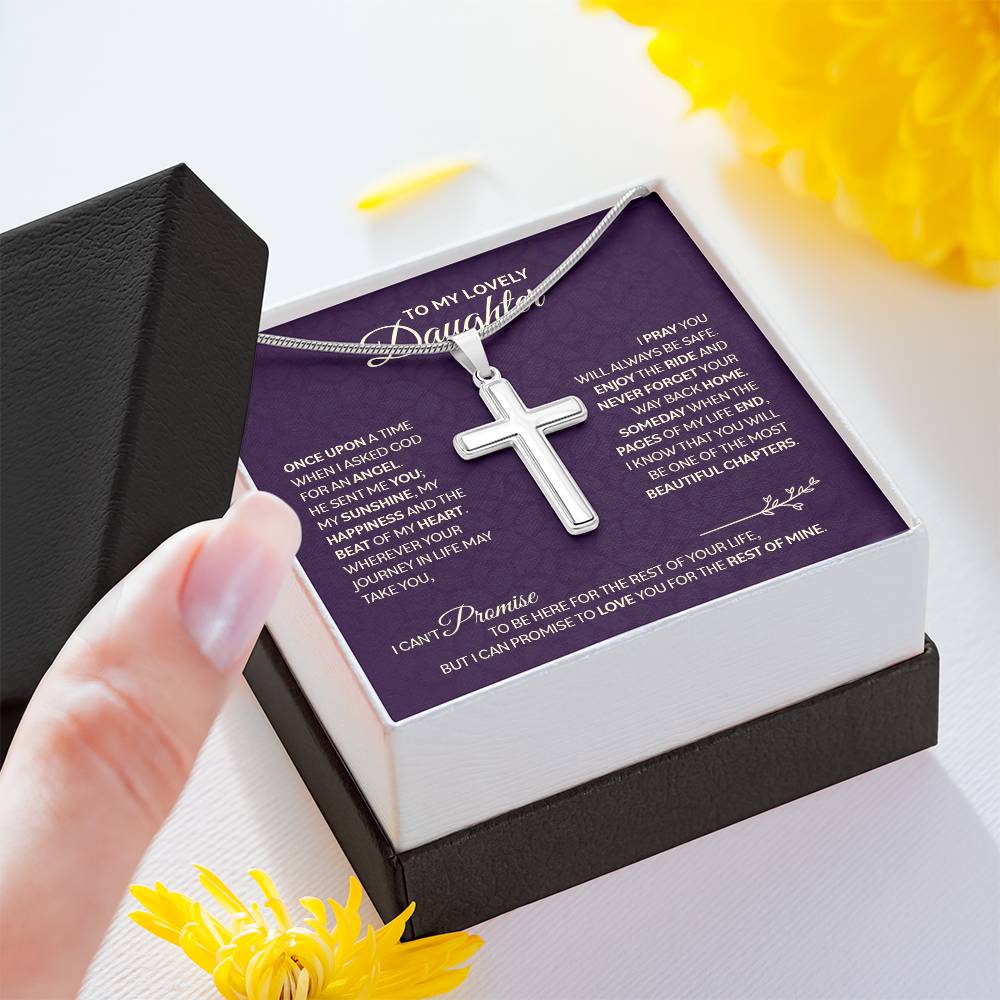 TO MY DAUGHTER SUNSHINE CROSS NECKLACE