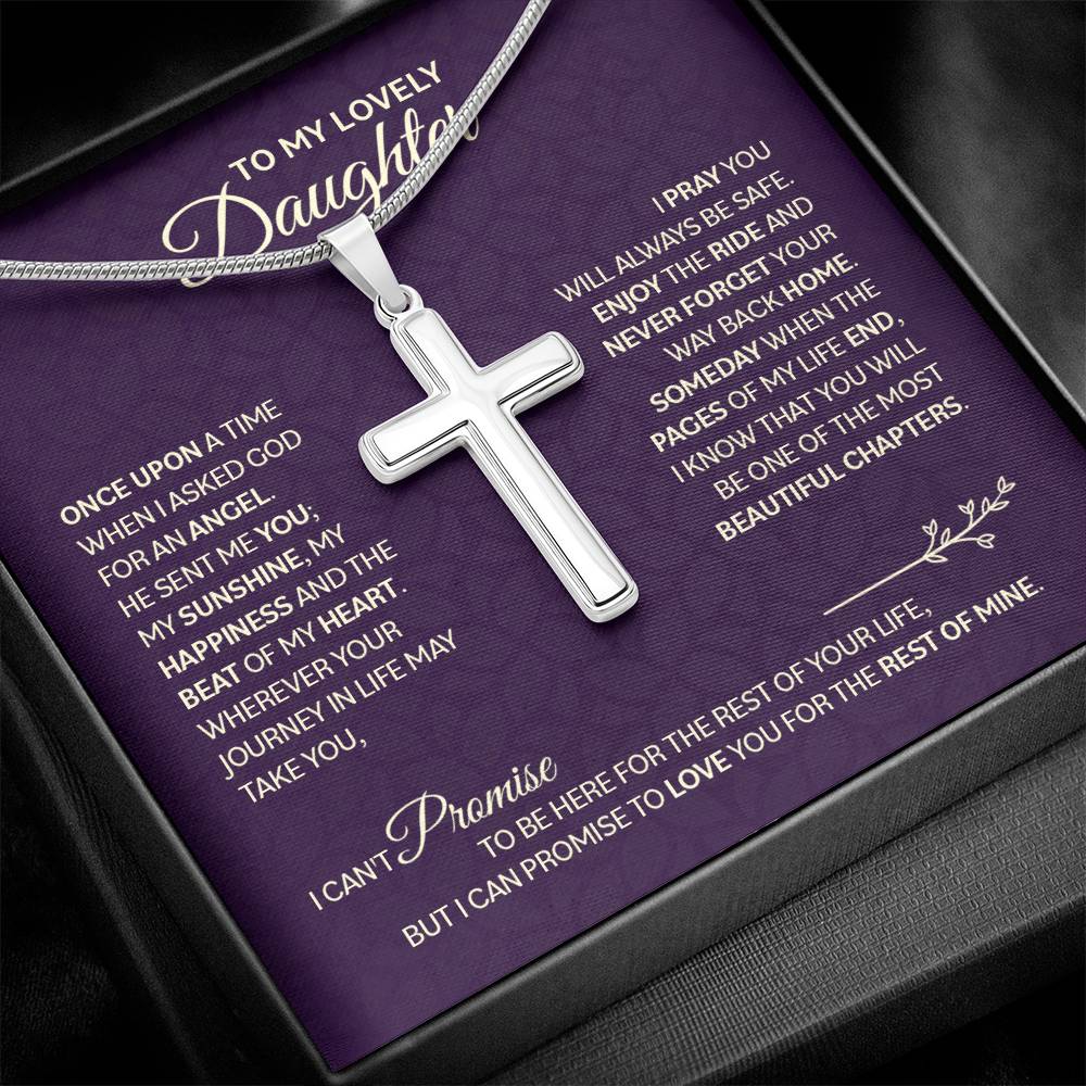 TO MY DAUGHTER SUNSHINE CROSS NECKLACE