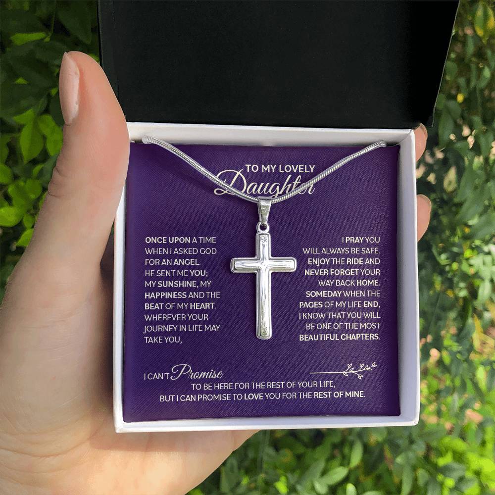 TO MY DAUGHTER SUNSHINE CROSS NECKLACE