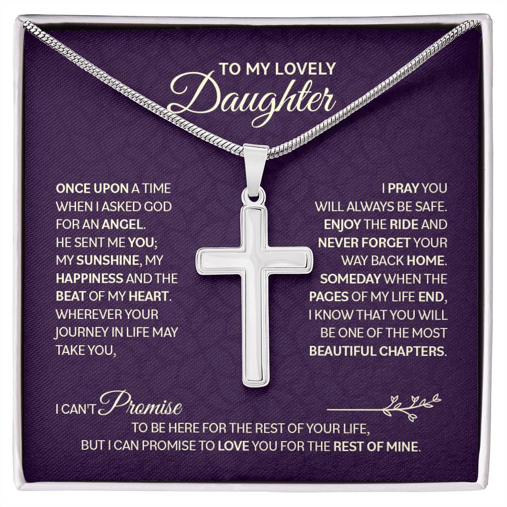 TO MY DAUGHTER SUNSHINE CROSS NECKLACE