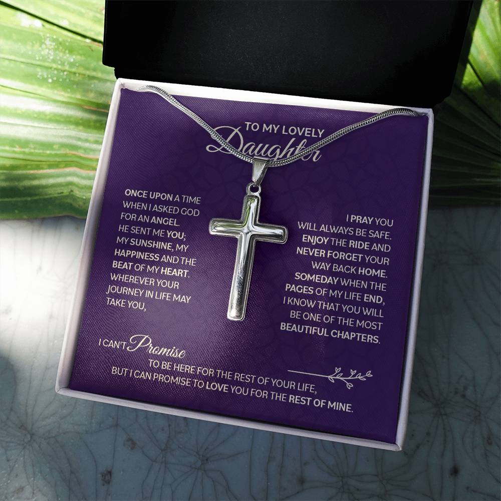 TO MY DAUGHTER SUNSHINE CROSS NECKLACE