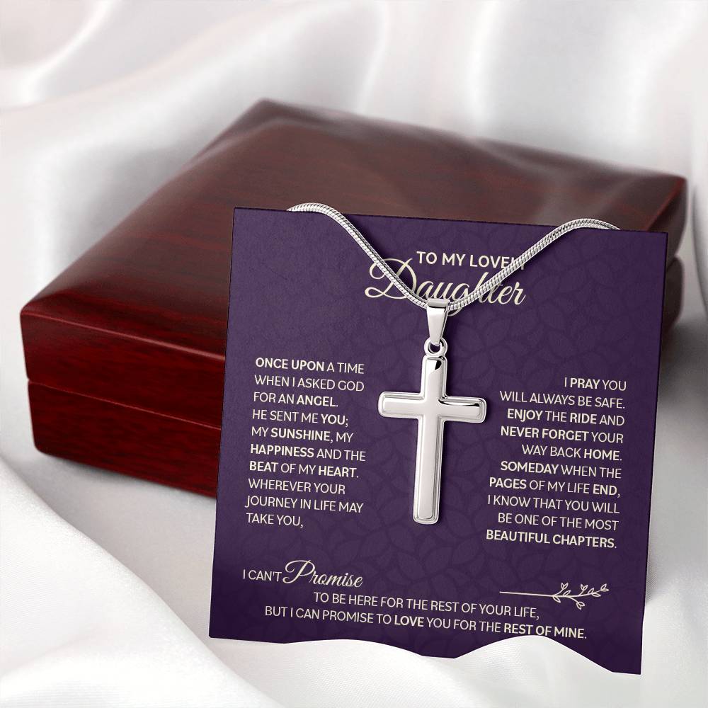 TO MY DAUGHTER SUNSHINE CROSS NECKLACE