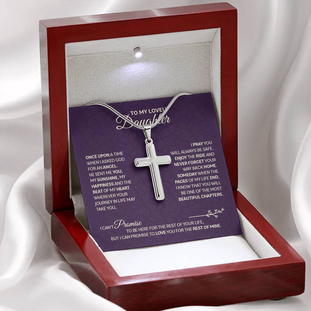 TO MY DAUGHTER SUNSHINE CROSS NECKLACE