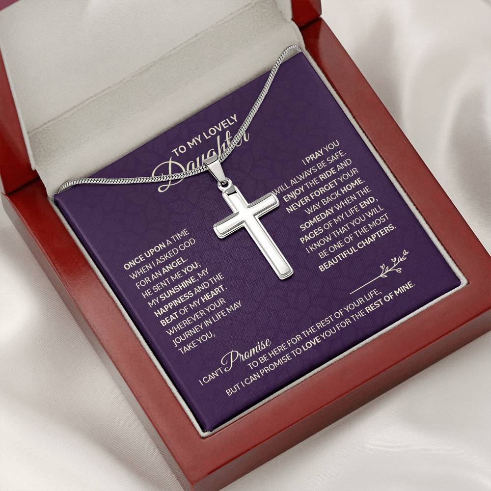 TO MY DAUGHTER SUNSHINE CROSS NECKLACE