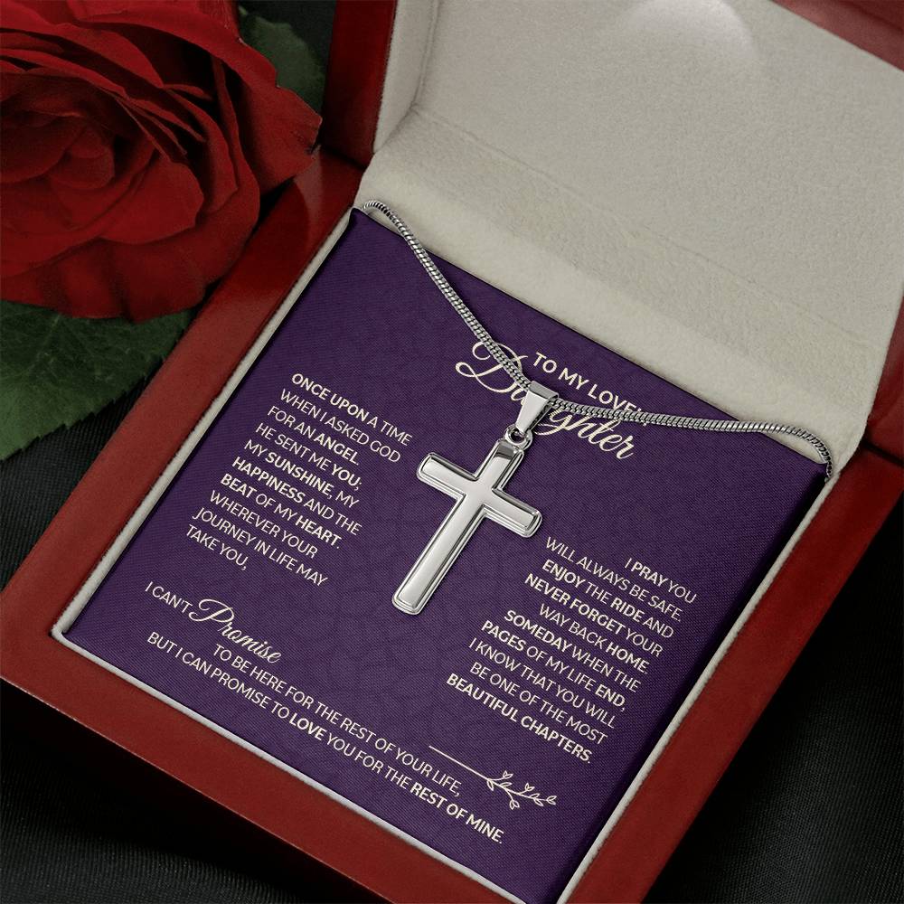 TO MY DAUGHTER SUNSHINE CROSS NECKLACE