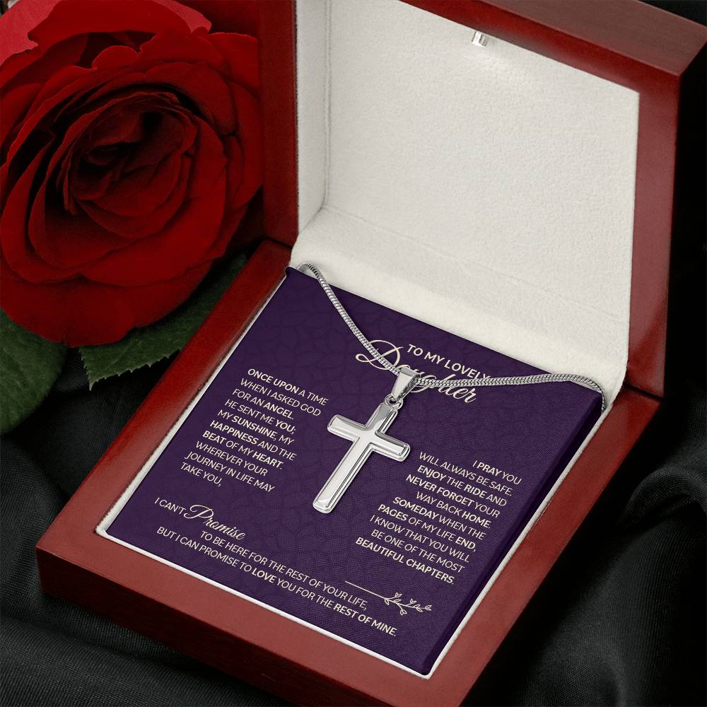 TO MY DAUGHTER SUNSHINE CROSS NECKLACE