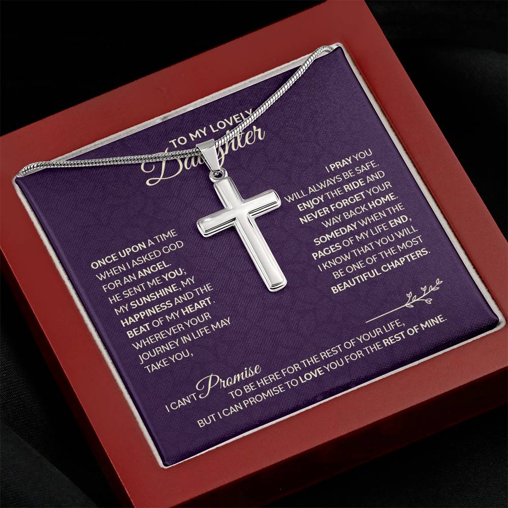 TO MY DAUGHTER SUNSHINE CROSS NECKLACE