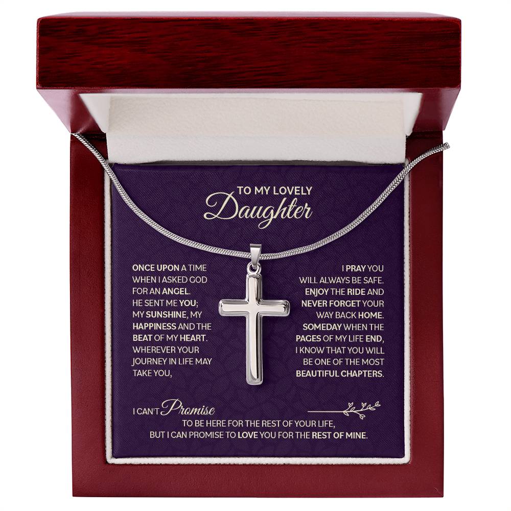 TO MY DAUGHTER SUNSHINE CROSS NECKLACE