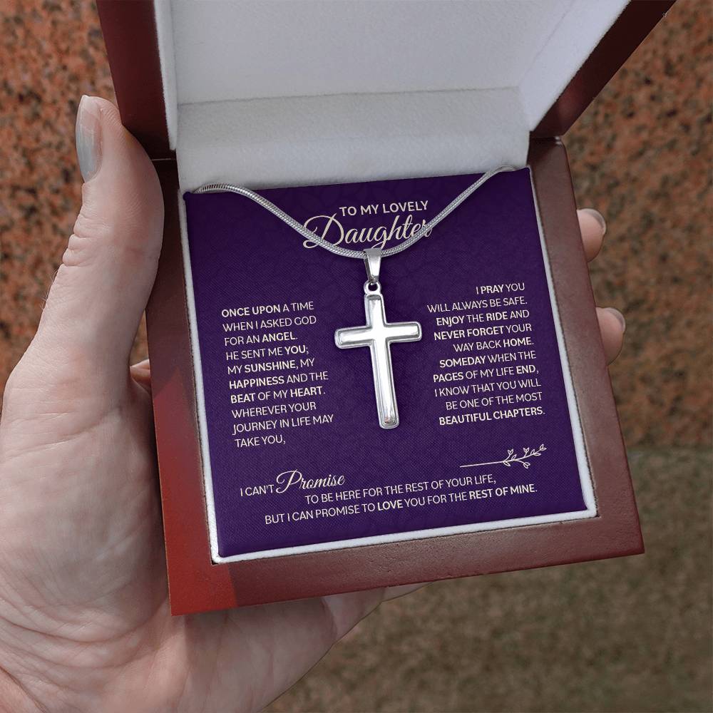 TO MY DAUGHTER SUNSHINE CROSS NECKLACE