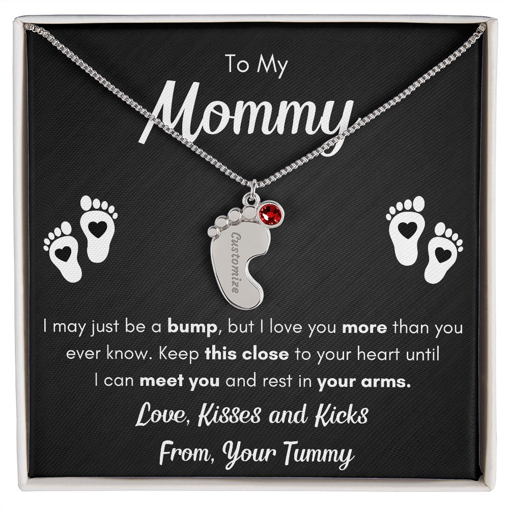 BABY FEET NECKLACE GIFT SET