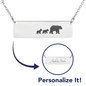Personalized Mama Bear + 2 Bear Cubs - Necklace