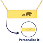 Personalized Mama Bear + 1 Bear Cub - Necklace