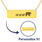 Personalized Mama Bear + 3 Bear Cubs - Necklace