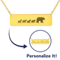 Personalized Mama Bear + 4 Bear Cubs - Necklace