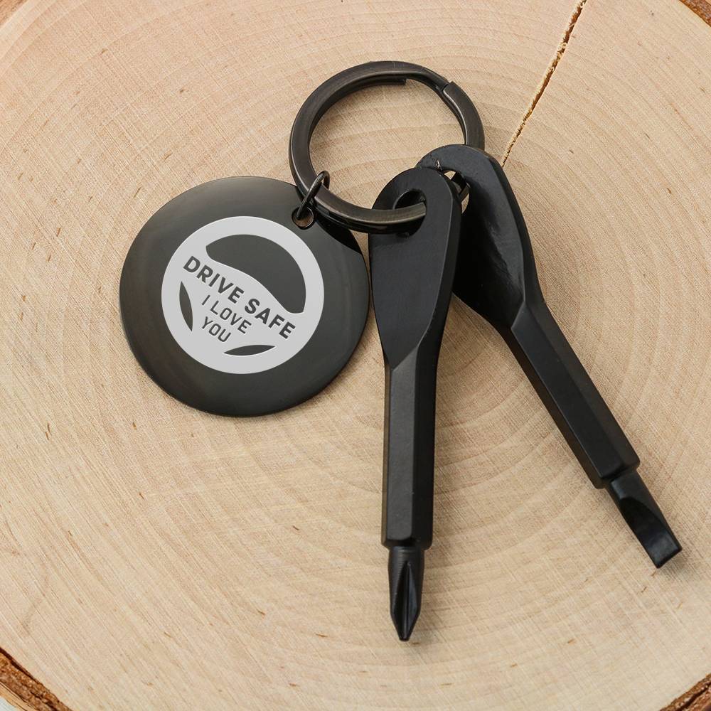 Drive Safe - Screwdriver Keychain