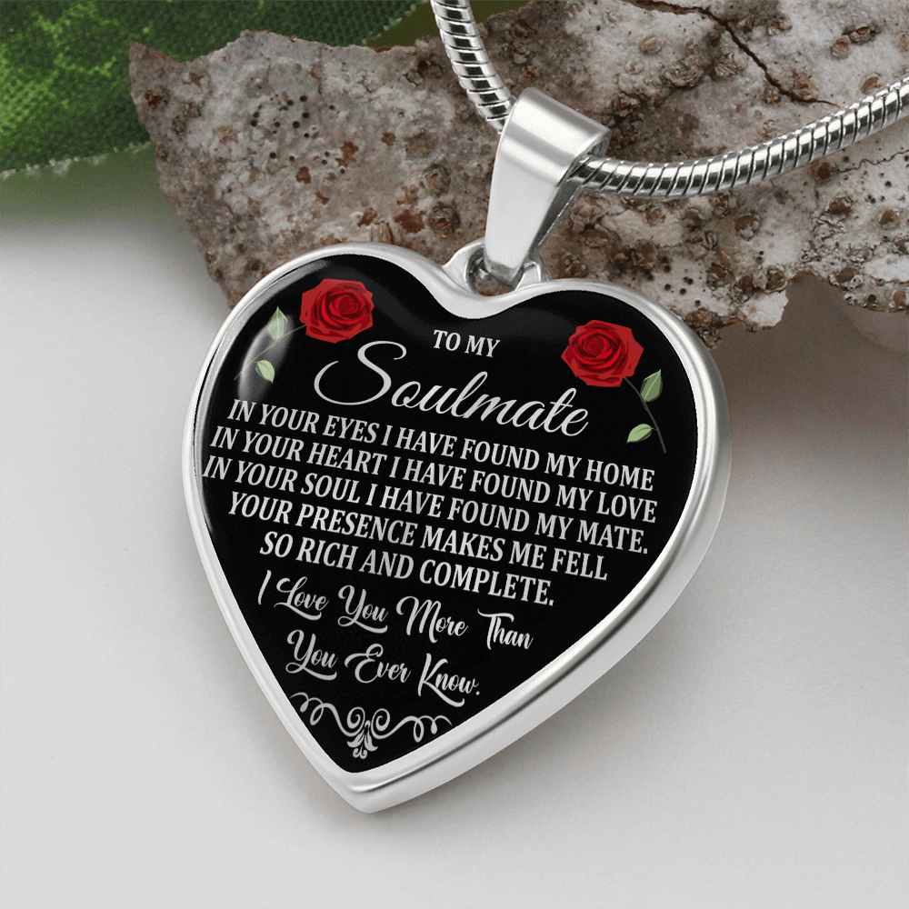 TO MY SOULMATE COMPLETE HEART NECKLACE GIFT SET