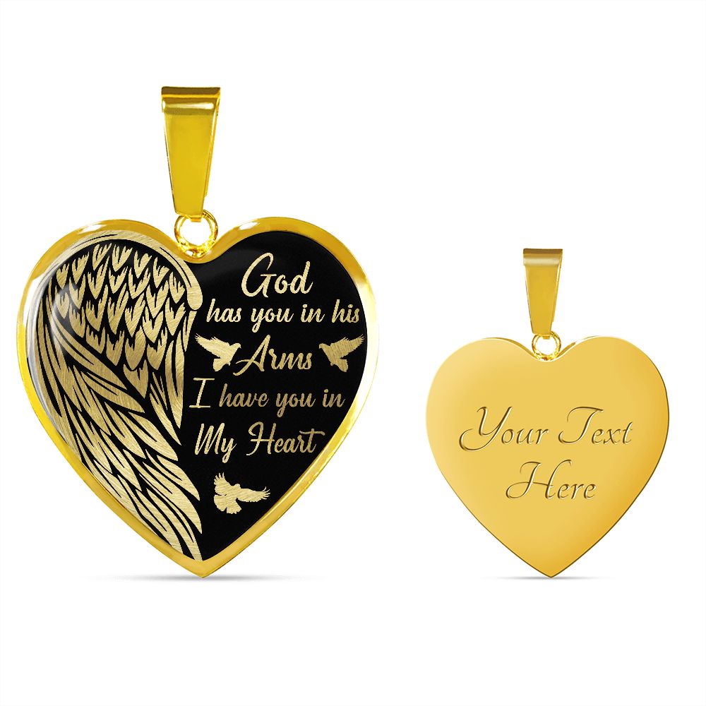REMEMBRANCE ARMS HEART NECKLACE GIFT SET