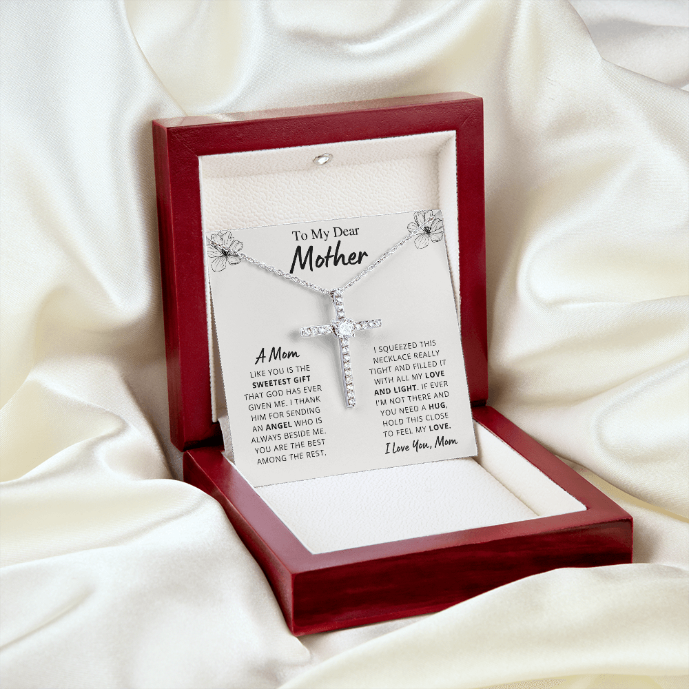 Mother - Love & Light - CZ Cross necklace